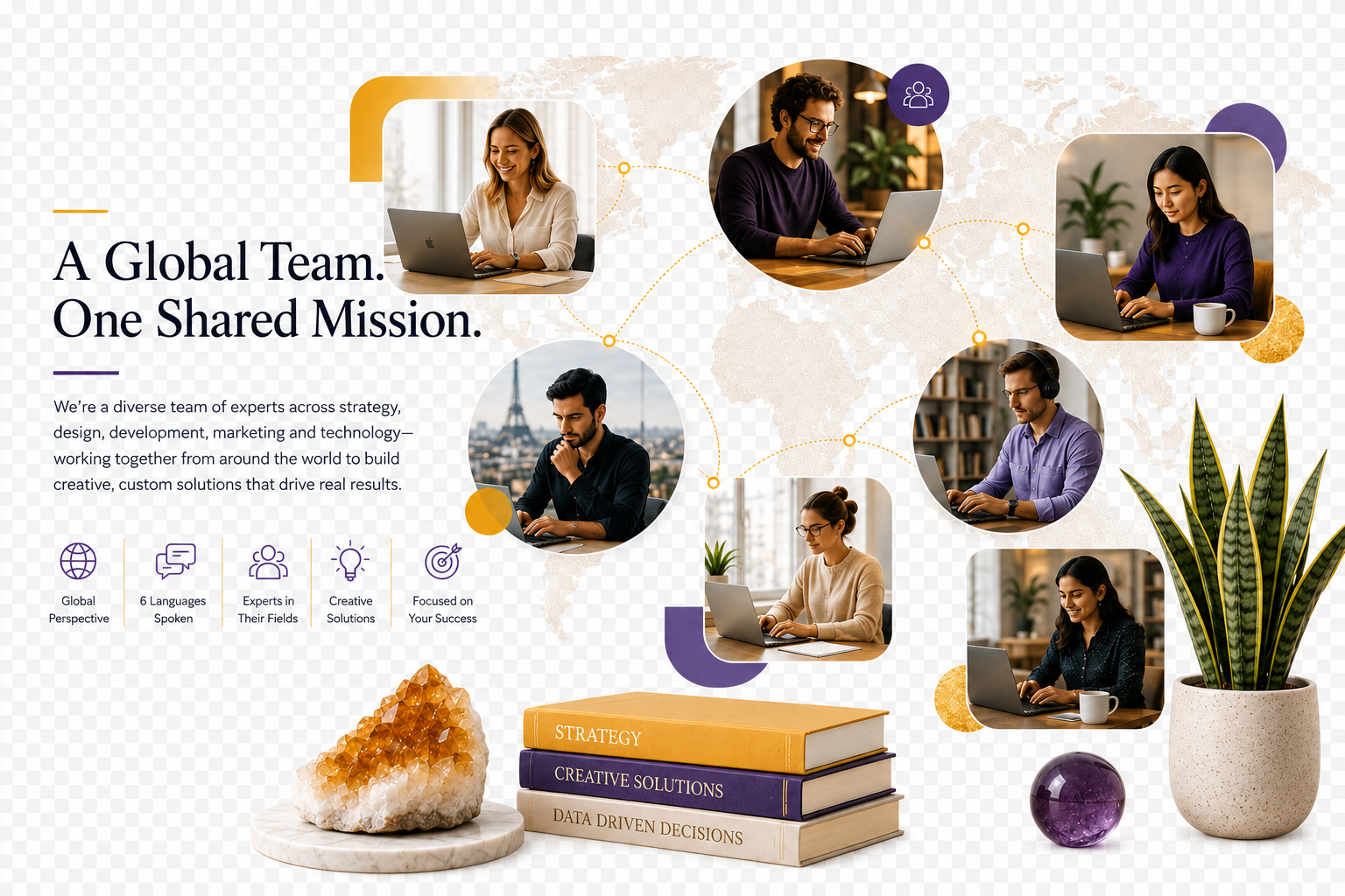 Citrine Groupe's global team of specialists working together