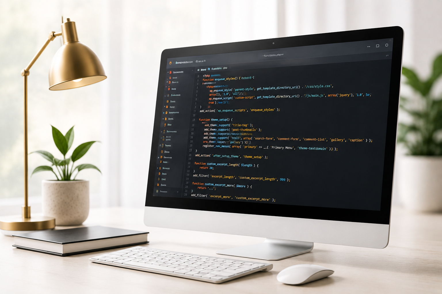Website design and development workspace